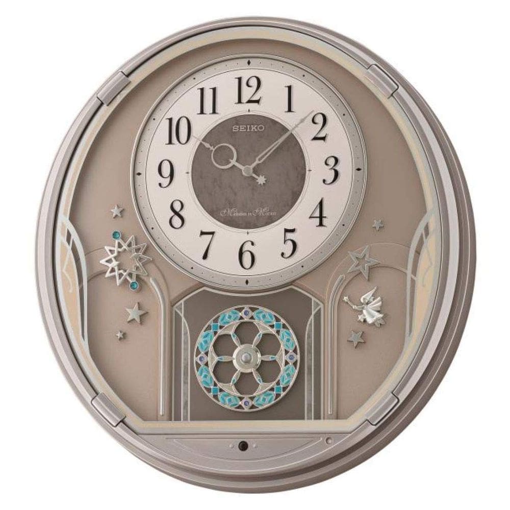 Relógio de parede Seiko Melodies in Motion Shooting Stars Brown