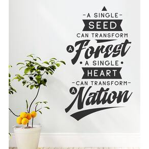 Adesivo Decorativo De Sala Frase Em Inglês A Single Seed