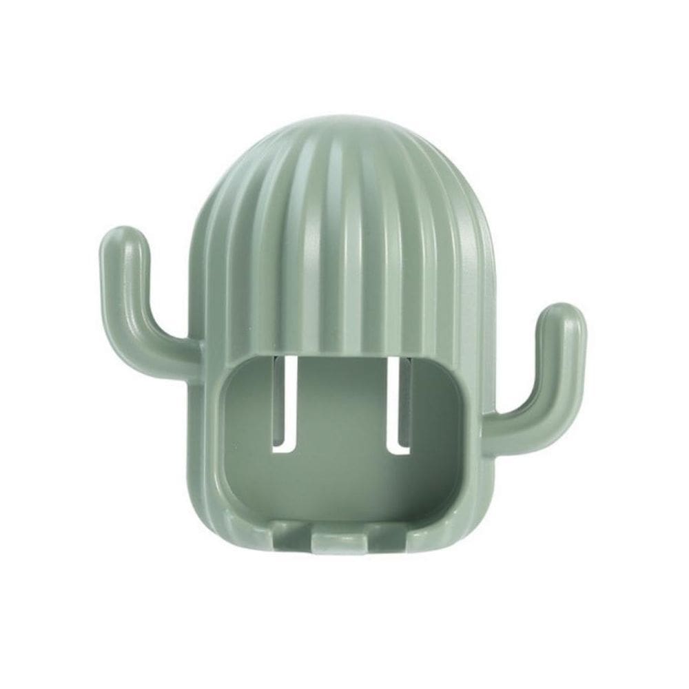 Porta Escova De Dente De Parede Cacto Verde Claro