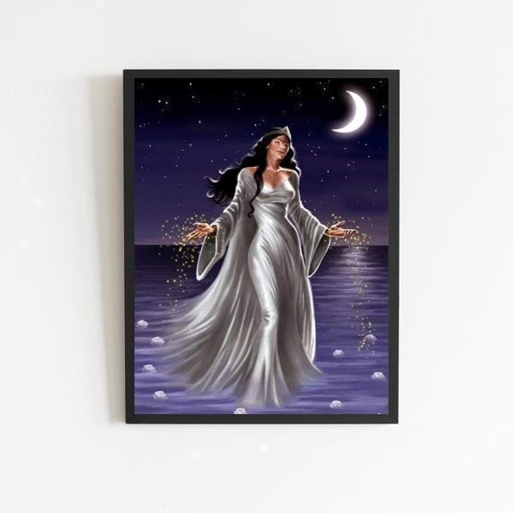 Quadro Umbanda Iemanjá 45X34Cm Preta