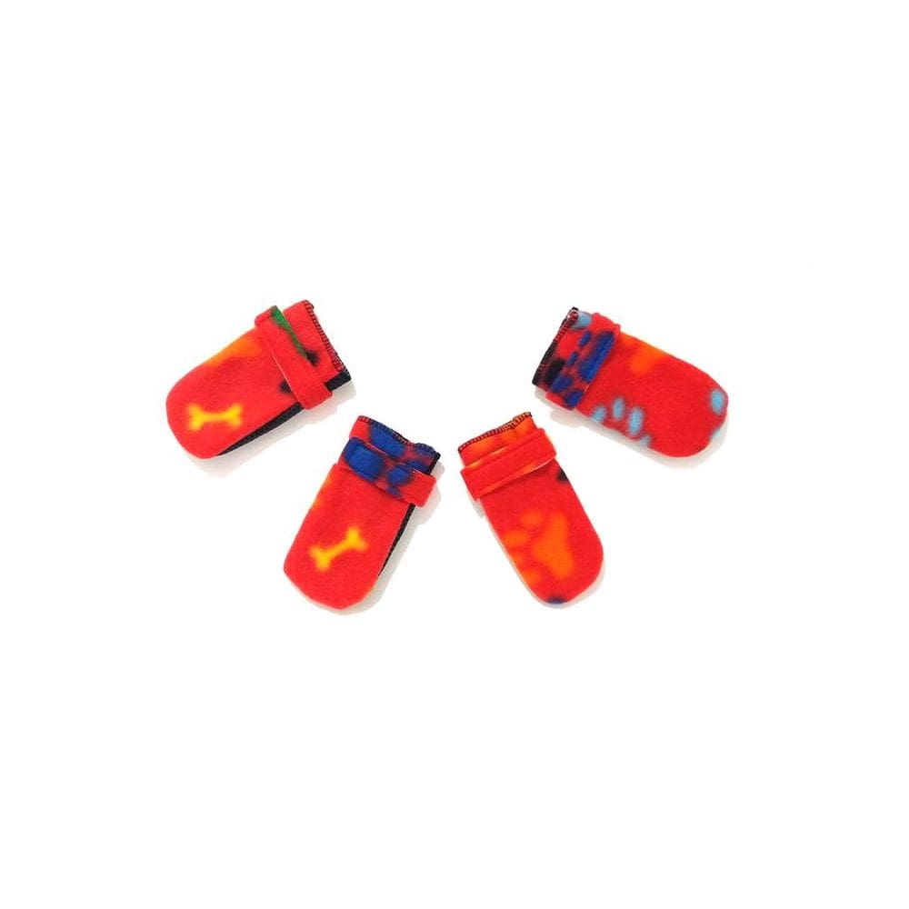 Sapato antiderrapante soft para cães e gatos cor vermelha G