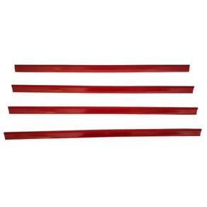 Porta Etiqueta Bandeja Gondola Lx 92 Cm Vermelho Kit50