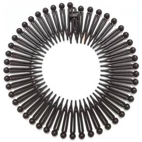 Tiara Bell Pente Prendedor Cabelo Preto 12Cm Diâmetro