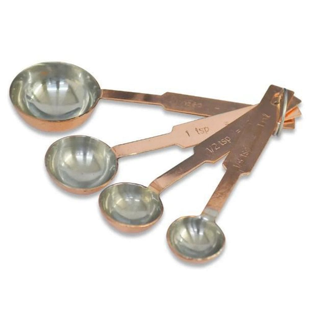 Conjunto De Colheres Medidoras 4 Peças - Aço Inox - Rosa