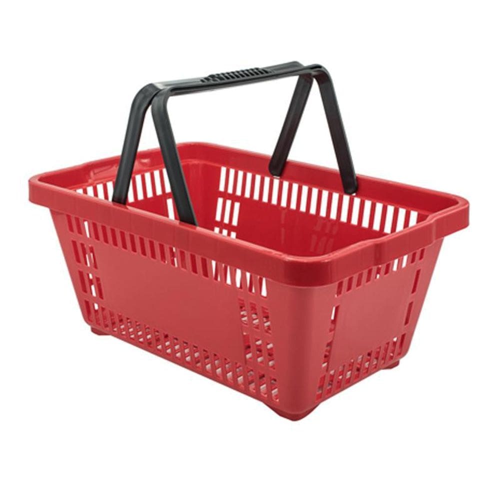 Cestinha Plástica Para Compras 16 Litros - Vermelho