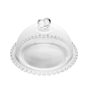 Queijeira de Cristal com Tampa Coração 19,5cm - Lyor