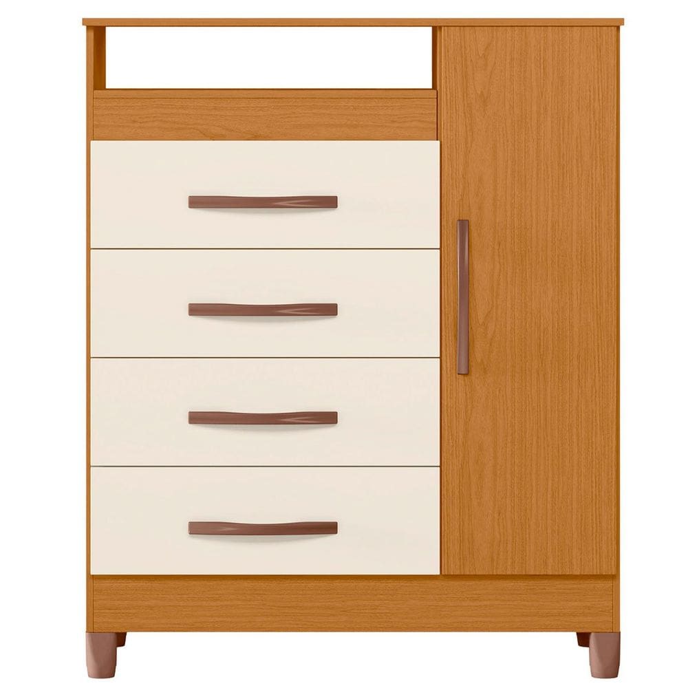 Cômoda Sapateira 4 Gavetas 1 Porta Nicho Duquesa