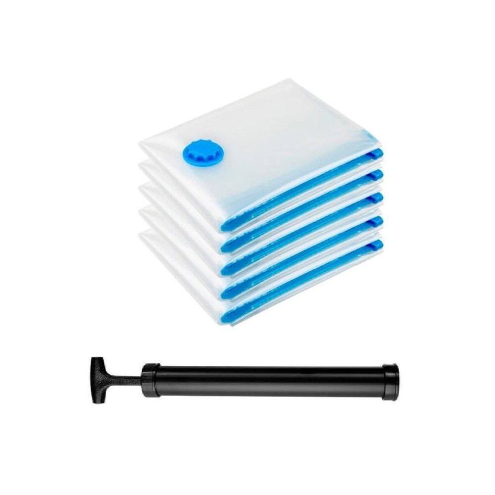 Kit 4 Saco Vácuo Organizador 50X60Cm Mala Viagem Com Bomba