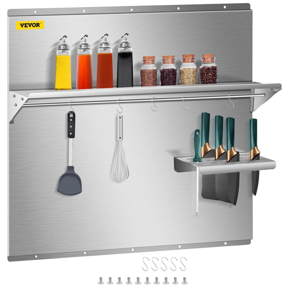 Range Backsplash VEVOR com prateleira para exaustor 30x78cm
