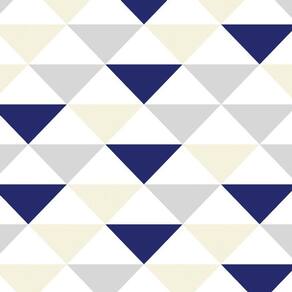 Papel Parede Triangulo Geométrico Amarelo Azul Cinza Adesivo