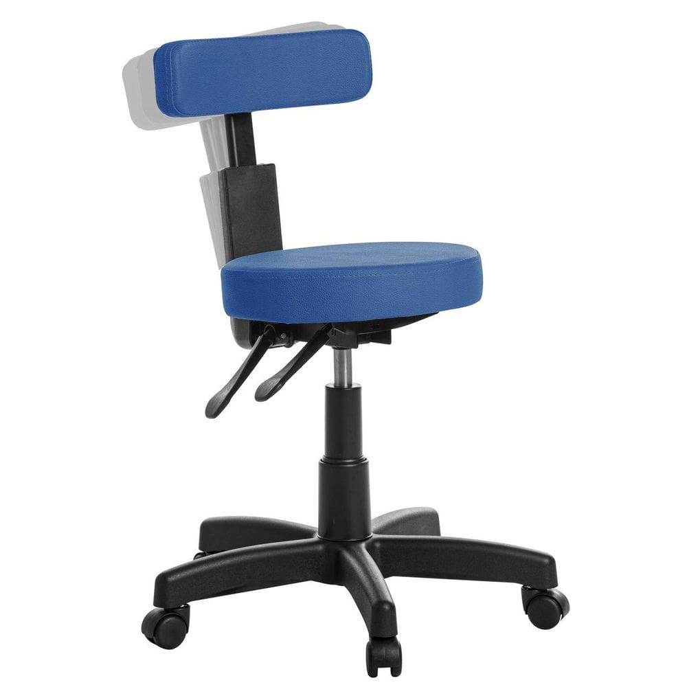 Cadeira Mocho Ergonômica Estética Dentista RCE Azul 38cm