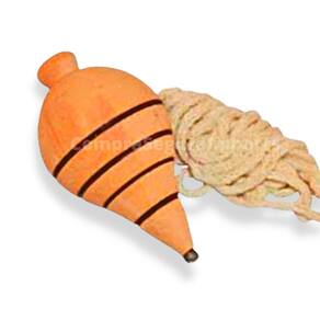 Pião De Madeira Brinquedo Antigo Retrô Tradicional Criança
