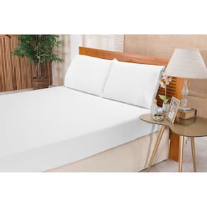 Jogo de Cama Casal Queen Elegance 3 Peças 180 Fios Branco