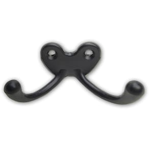 Cabide Duplo Preto Para Roupas Em Metal 8 Unidades