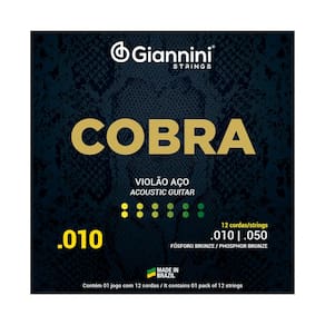 Corda Giannini P/ Violão Aço de 12 Cordas GEEF12MF - EC0365