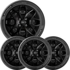 4X Calota Ford Ka Hatch Sedan Aro 14 Preto Brilhante