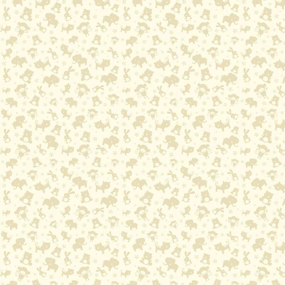 Papel Parede Animais Fundo Amarelo Claro Decorativo Adesivo