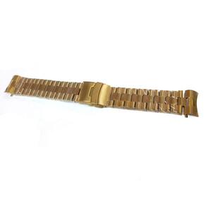 Pulseira Para Relógio Dourada 24 Mm Terminal Curvo
