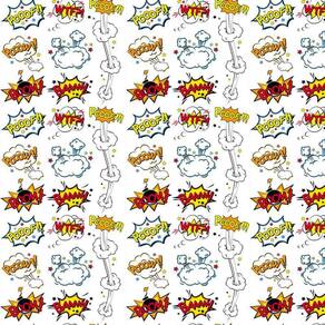 Papel De Parede Explosivo Poof Boom Baam Autocolante Quarto