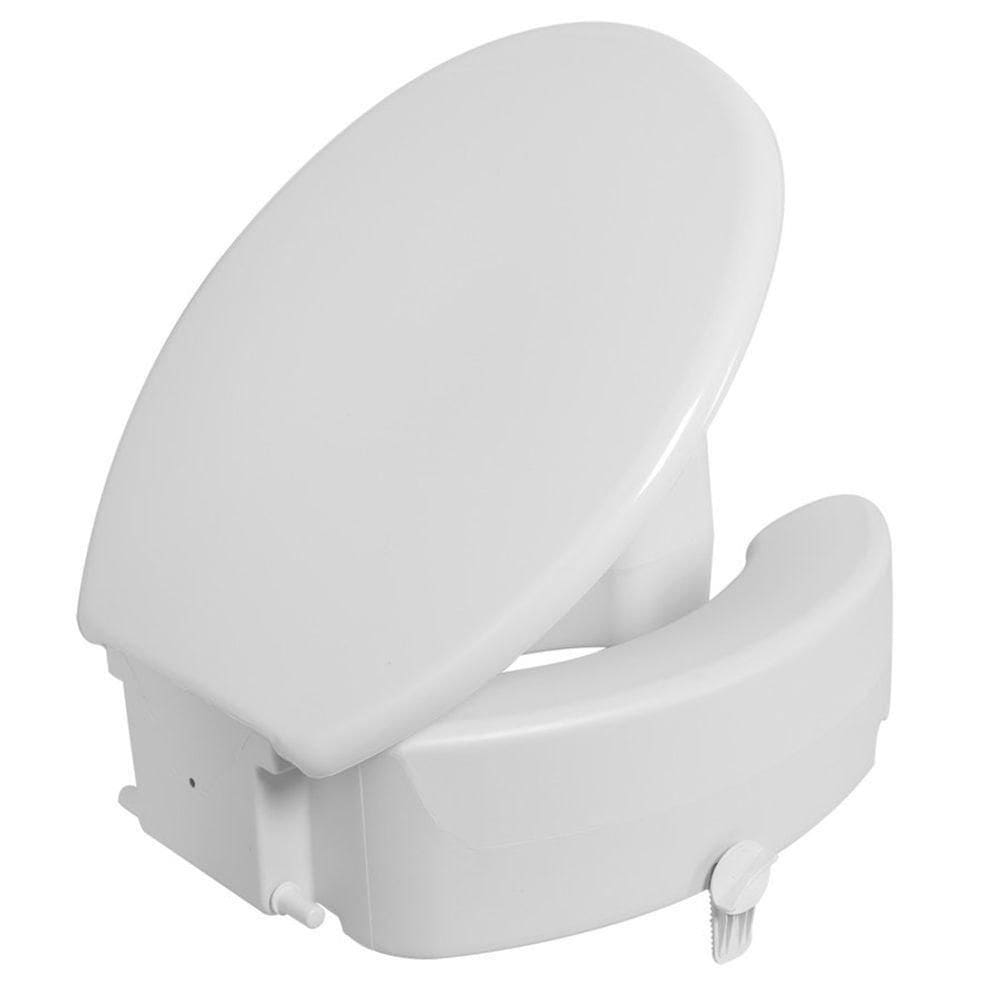 Assento Elevado com Trava ecom Tampa Branco 13cm