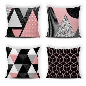 Kit 4 Capas De Almofada Modern Print 42 Cm X 42 Cm - 048