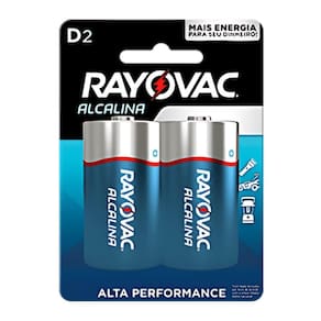 Pilha Alcalina Tamanho D 1,5v Com 2 Unidades