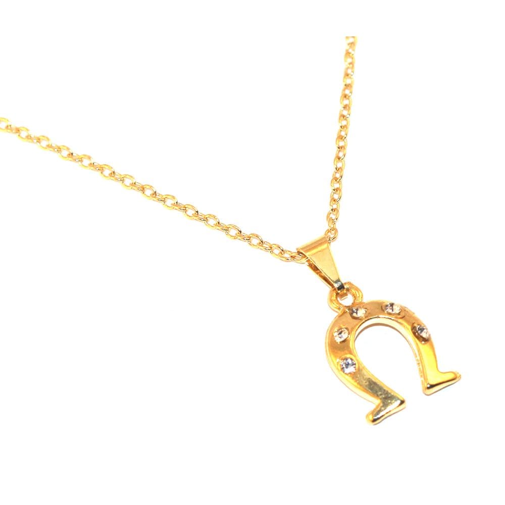 Colar Cordão Country Ferradura Cavalo Folheado Ouro 18k