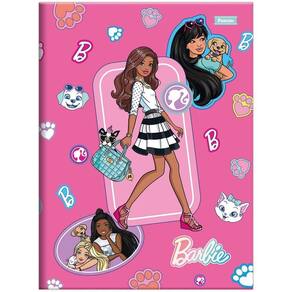 Caderno Universitário Barbie Foroni Capa Dura Brochura - 48 Folhas Rosa Escuro