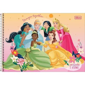 Caderno De Desenho Princesas Tilibra - 80 Folhas Stronger Together 2024