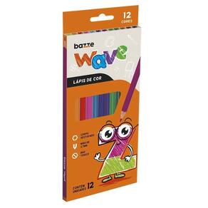 Lápis De Cor Wave Bazze - 12 Cores