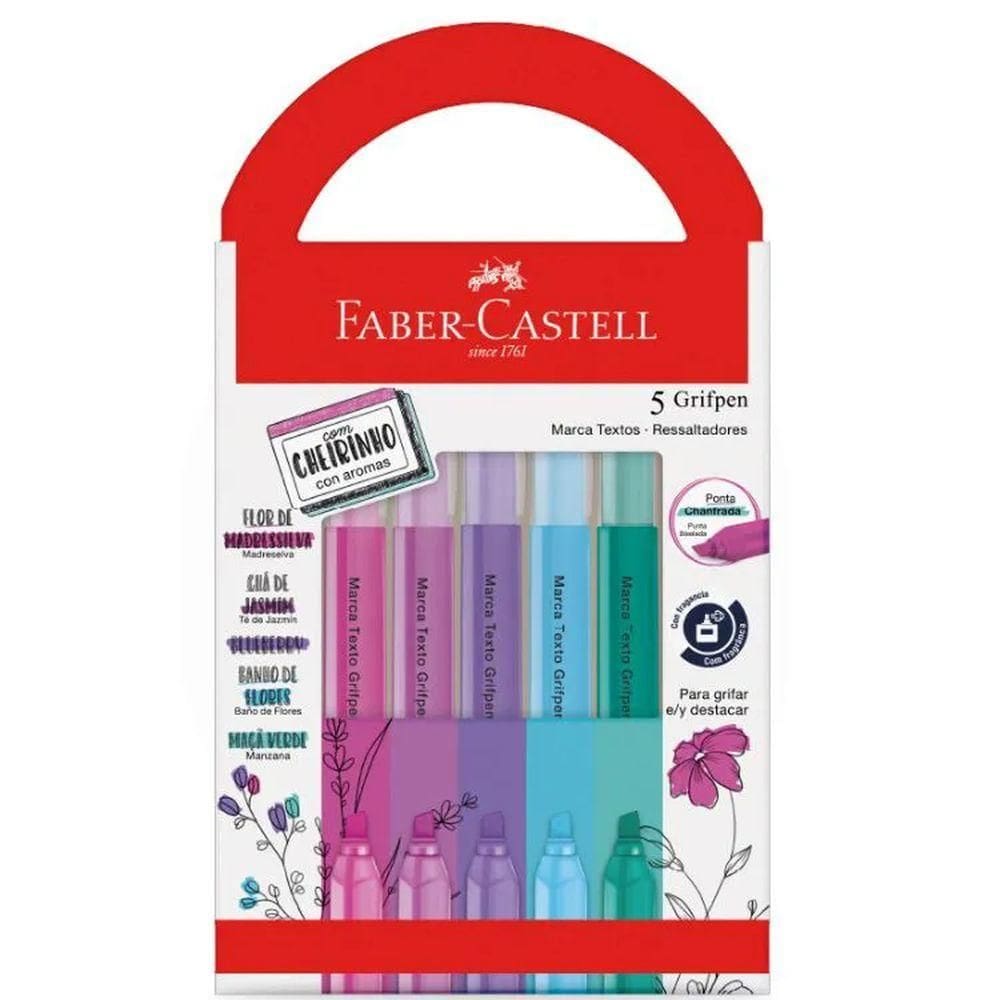 Kit Marca Texto C- Cheirinho Relaxa & Reequilibra Faber Castell - C- 5 Cores