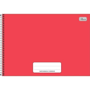 Caderno De Desenho Pepper Colorido Tilibra - 80 Folhas Vermelho