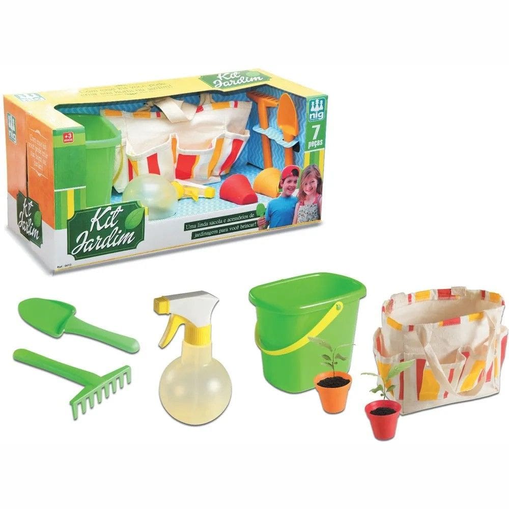 Conjunto Infantil De Jardinagem Com 8 Peças Eu Brinco De Casinha - Nig Brinquedos