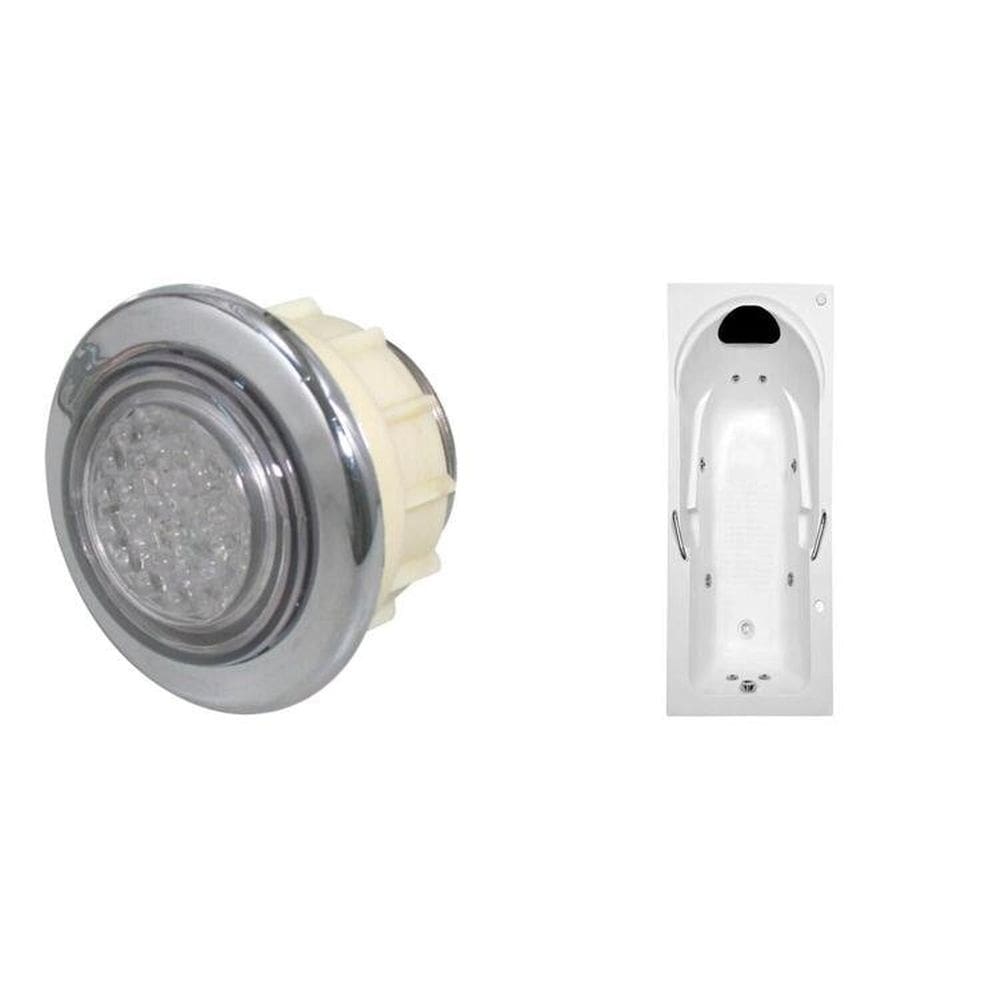 Banheira de Hidromassagem Capri em Gel P4 - 220v - com Aquecedor e Cromoterapia Branco