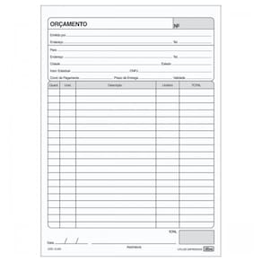 Bloco Orçamento 139x206mm Tilibra - 50 Folhas