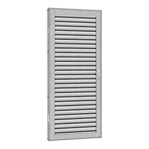Porta De Aço Laminada Silver 81x215 R120 Abertura Esquerda Prata - Cinza