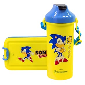 Kit Lancheira Marmita e Copo Infantil Sonic Zona Criativa