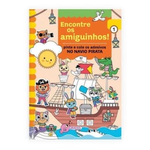 Encontre Os Amiguinhos No Navio Pirata Pinte E Cole Os