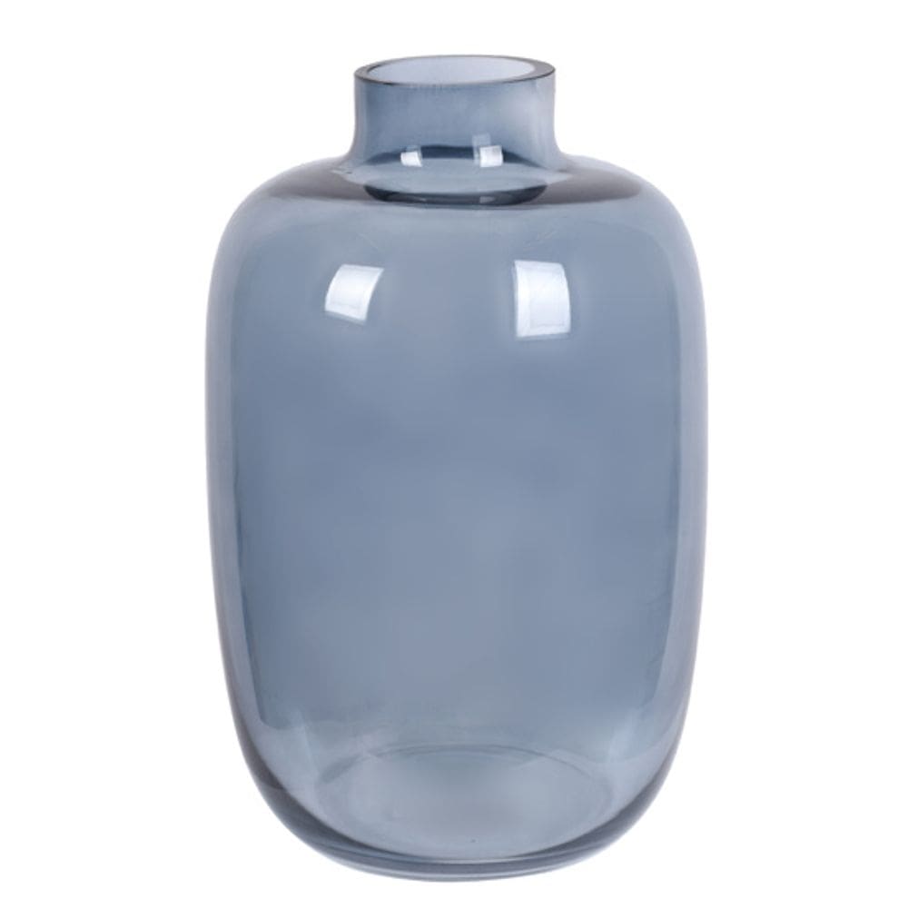 Vaso De Vidro Decorativo Azul – 22Cm