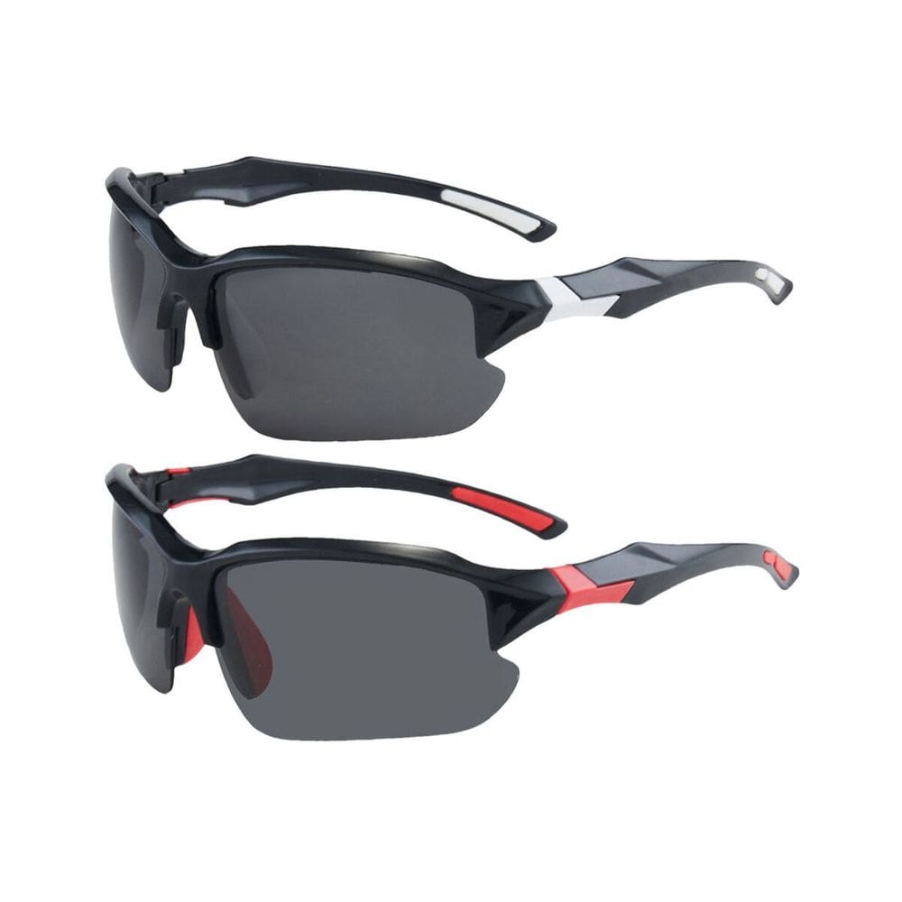 2 Óculos De Sol Esportivo Polarizado Masculino Vermelho e Branco Com Proteção 400UV