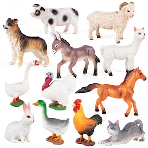 Farm Animal Toys RCOMG 12 unidades para crianças com detalhes realistas
