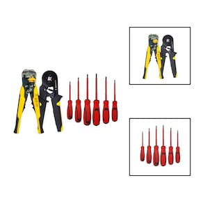 Kit Alicate Crimpador Prensa Terminal Chaves Isoladas