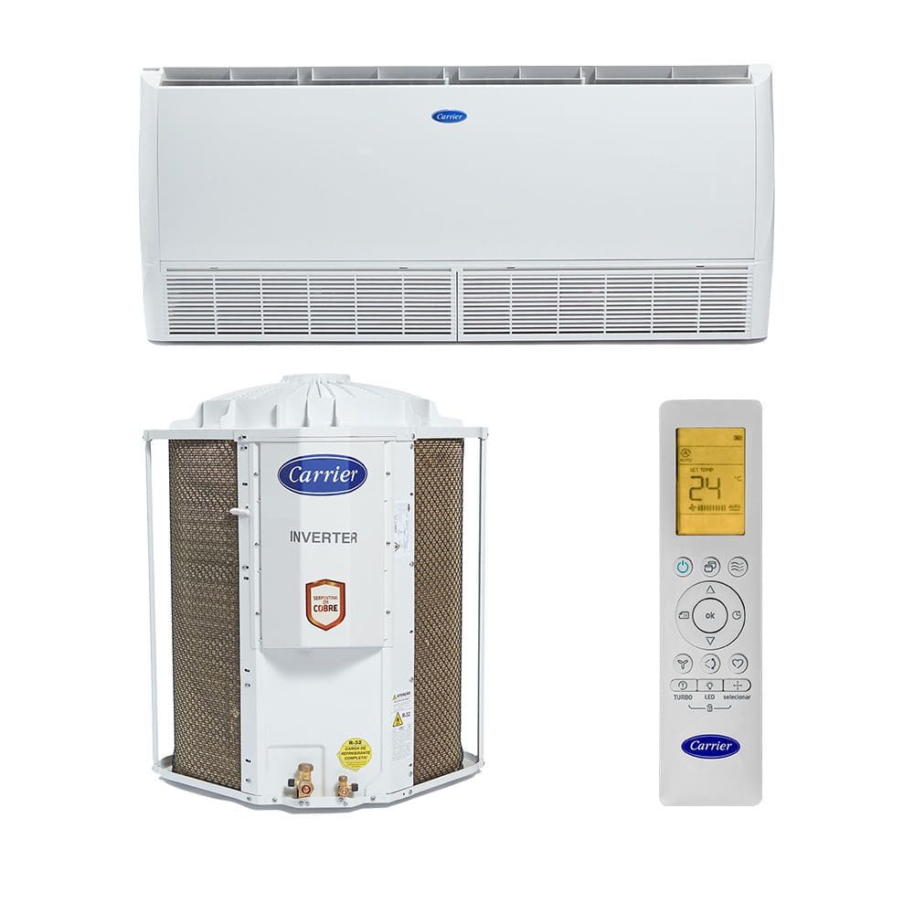 Ar Condicionado Teto XPower Connect Inverter Carrier 30.000 Btus Quente e Frio 220v R-32