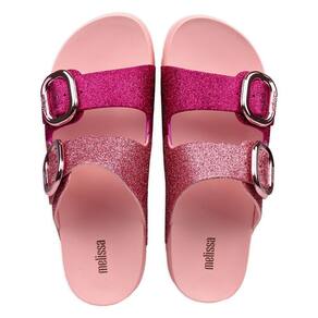 Sandália Melissa Cozy Slide com Fivela Feminina Glitter Rosa