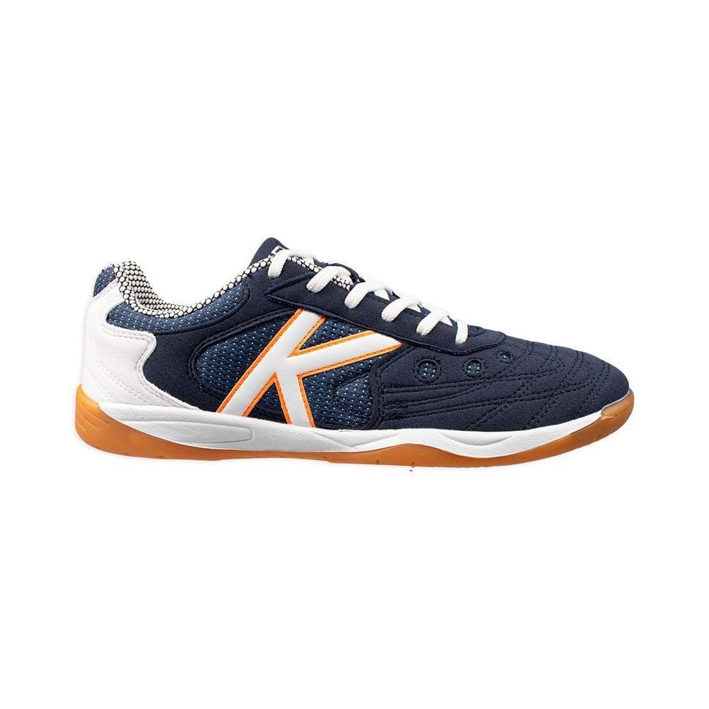 Chuteira Kelme Futsal Sin Indoor Copa FS Azul Marinho e Branco