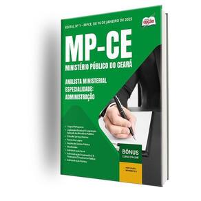 Apostila Mp Ce 2025 Analista Ministerial Especialidade: