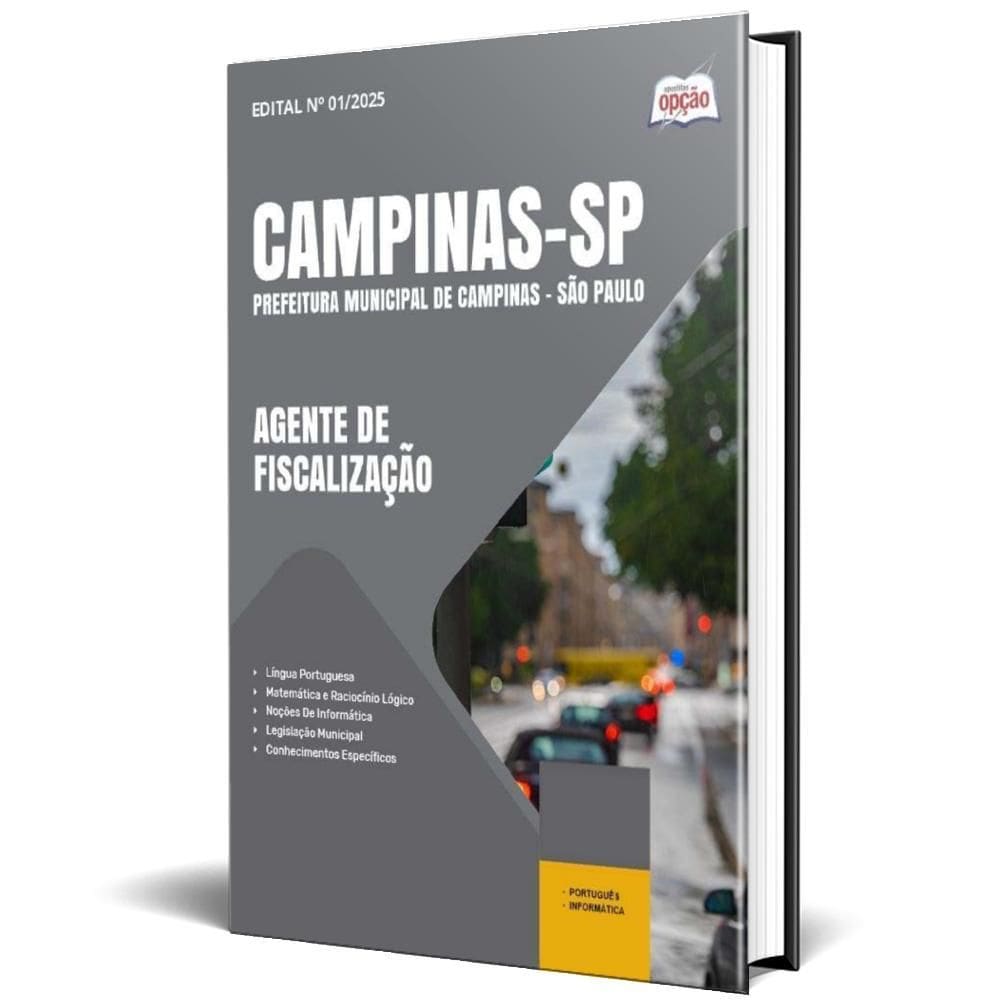 Apostila Prefeitura Campinas Sp 2025 - Agente Fiscalização
