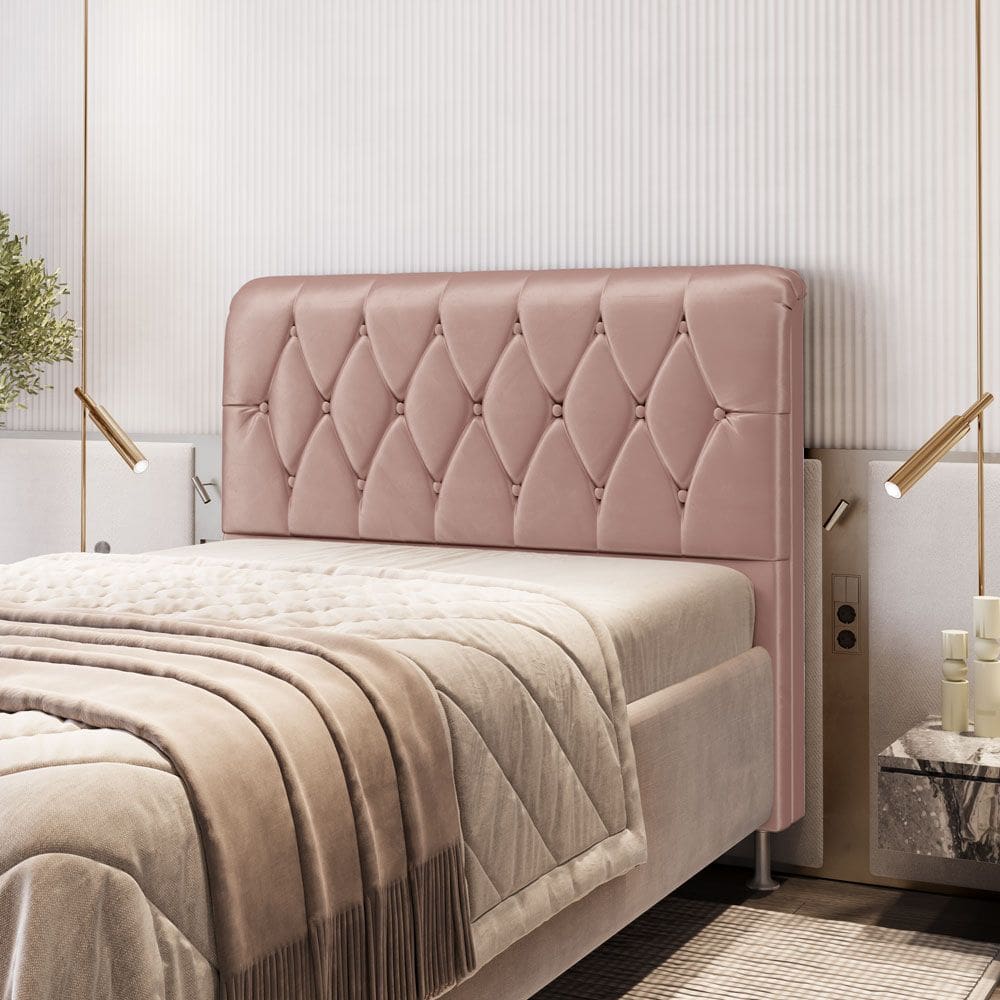 Cabeceira Sirus 195 Premium Veludo Aradecor