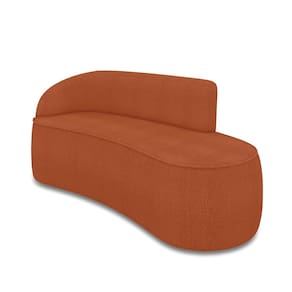 Sofá 3 Lugares Orgânico 180 cm Morgan Bouclê Terracota D03 - D`Rossi