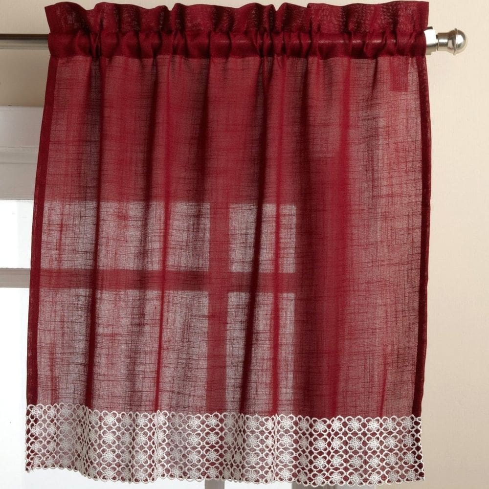 Tratamento de cortinas Sweet Home Collection Salem Burgundy